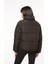 Siyah Kadın Dik Yaka Relaxed Fit Kapitone Mont W-ICE-001 5