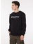 Siyah Erkek Bisiklet Yaka Relaxed Fit Sweatshirt D3WM-SWT25 1