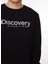 Siyah Erkek Bisiklet Yaka Relaxed Fit Sweatshirt D3WM-SWT25 4