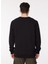 Siyah Erkek Bisiklet Yaka Relaxed Fit Sweatshirt D3WM-SWT25 5