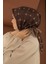 Twill Ipek Eşarp - 11392-01 Kahverengi Bej 4