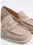 Bej Kadın Süet Loafer 8760 5