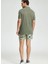 Saf Keten Haki Polo Yaka T-Shirt 5