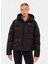 Siyah Kadın Fermuarlı Normal Düz Mont 62648901 Poly Puffer Jacket 1