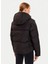Siyah Kadın Fermuarlı Normal Düz Mont 62648901 Poly Puffer Jacket 4