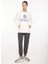 Kırık Beyaz Kadın Kapüşon Yaka Relaxed Fit Baskılı Sweatshirt D3WL-SWT21 2