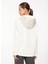 Kırık Beyaz Kadın Kapüşon Yaka Relaxed Fit Baskılı Sweatshirt D3WL-SWT21 5