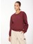 Mürdüm Kadın Bisiklet Yaka Relaxed Fit Nakışlı Sweatshirt D3WL-SWT15 1