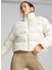 Krem Kadın Dik Regular Fit Düz Mont Shiny Puffer Jacket 1
