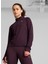 Bordo Kadın Normal Düz T-Shirt 52317044 Run Favorıte 1/4 Zıp W 1