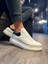 J043 Bağcıklı Ortopedik Taban Erkek Günlük Sneaker Spor Ayakkabı Bt Beyaz/siyah 1