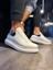 J043 Bağcıklı Ortopedik Taban Erkek Günlük Sneaker Spor Ayakkabı Bt Beyaz/siyah 5