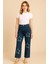 Kadın Jeans Likralı Esnek Yıldız Desenli Kot Pantolon 1