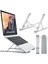 Taşınabilir Laptop Standı 10-17.3 Inç Dizüstü Bilgisayarlar Için Tablet, 7 Seviye Yükseklik Ayarı Alüminyum Taşınabilir Kaymaz Laptop Yükseltici, Havalandırmalı Soğutma Masaüstü, Gümüş 1