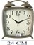 Dekoratif Masa ve Duvar Saati Peter Saat Kum Beji Renk 30 cm 2