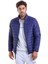 Lacivert Slim Fit Düz Hakim Yaka Şişme Mont 1