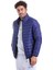 Lacivert Slim Fit Düz Hakim Yaka Şişme Mont 2