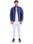 Lacivert Slim Fit Düz Hakim Yaka Şişme Mont 4