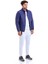 Lacivert Slim Fit Düz Hakim Yaka Şişme Mont 5