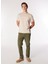 Bej Erkek Bisiklet Yaka Relaxed Fit Baskılı Pamuk T-Shirt J4WM-TST7216 2