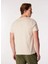 Bej Erkek Bisiklet Yaka Relaxed Fit Baskılı Pamuk T-Shirt J4WM-TST7216 5