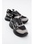 Marron Buz Siyah Kadın Spor Sneakers 1