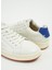 Beyaz-Mavi Erkek Deri Sneaker Shacbtl 5