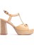 Cammeray 4fx Camel Kadın Topuklu Sandalet 1