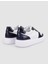 Beyaz-Lacivert Erkek Deri Sneaker 100668 3