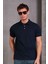 Erkek Slim Fit Pamuklu Yumuşak Doku Nefes Alan Kumaş Yakalı Tişört 5