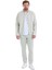 Bej Slim Fit Çizgili Dik Yaka Basic Mevsimlik Mont 2