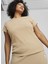 62426483 Classıcs Ribbed Slim Tee Bej Kadın Yuvarlak Yaka Normal Kalıp T-Shirt 1
