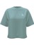 62426322 Classıcs Mock Neck Tee Turkuaz Kadın Yuvarlak Yaka Normal Kalıp T-Shirt 1