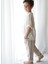 Linen Line Kahve Beyaz Çizgili Carrot Pantolon + Krem Keten Ipli Gömlek 2