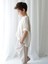 Linen Line Kahve Beyaz Çizgili Carrot Pantolon + Krem Keten Ipli Gömlek 4
