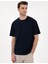 Lacivert Comfort Fit Basic Tişört 3