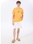 Turuncu Erkek Bisiklet Yaka Relaxed Fit Baskılı T-Shirt D4SM-TST3258 2