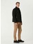 Dik Yaka Slim Fit Kapitone Siyah Erkek Mont 1091818 3