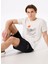 D5SM-TST3751 Ekru Bisiklet Yaka Relaxed Fit Baskılı T-Shirt 1