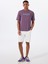 Uv-Protectıon Logo Short Sleeve Tee Mor Bisiklet Yaka Regular Fit Baskılı Erkek T-Shirt 2