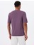 Uv-Protectıon Logo Short Sleeve Tee Mor Bisiklet Yaka Regular Fit Baskılı Erkek T-Shirt 5