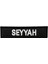 Siyah Zemin Seyyah Yazılı Nakış Patch - 9.5x2 cm 1