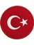 Kırmızı Renk Yuvarlak Türk Bayrağı Patch - 6 cm 1