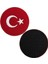 Kırmızı Renk Yuvarlak Türk Bayrağı Patch - 6 cm 2