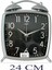 Dekoratif Masa ve Duvar Saati Peter Saat Gri Renk 30 cm 3