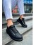 J021 Favo Ortopedik Taban Günlük Cilt Erkek Sneaker Spor Ayakkabı Cst Siyah 3