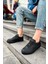 J015 First Edition Ortopedik Taban Günlük Cilt Erkek Sneaker Spor Ayakkabı Cst Siyah 4