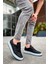 J040 C-Rey Ortopedik Taban Günlük Cilt Erkek Sneaker Spor Ayakkabı Cbt Siyah 4