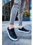 J043 Cowien Ortopedik Taban Günlük Cilt Erkek Sneaker Spor Ayakkabı Cbt Siyah 3