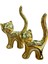 Gold Detaylı Ikili Porselen Kedicik – Yüzük Standı ve Dekoratif Aksesuar Seti(6x9,5x2cm/5x8x2cm) 2